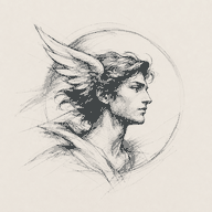 Hermes — the winged profile sketch